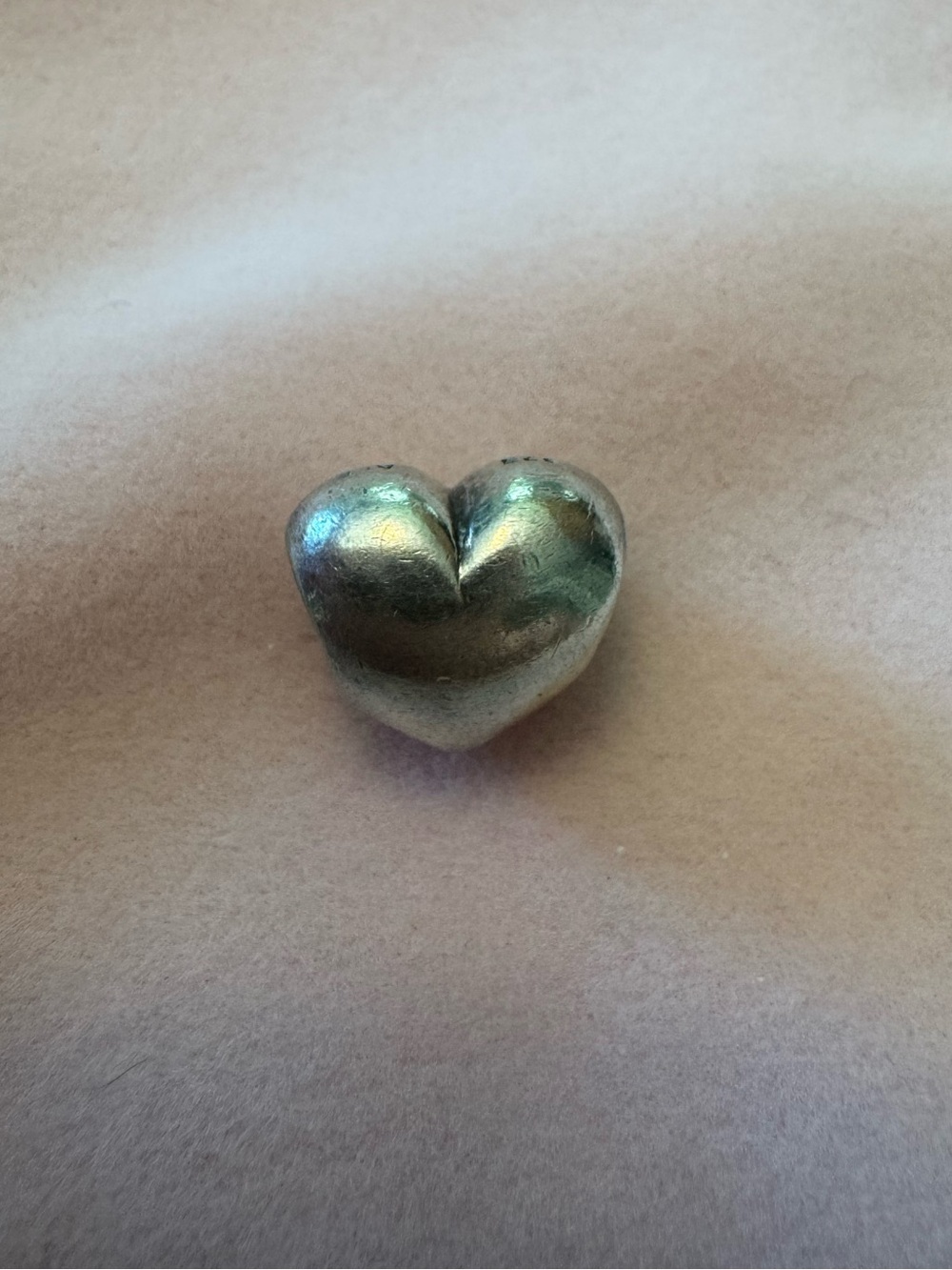 Pandora sterling silver heart bead charm